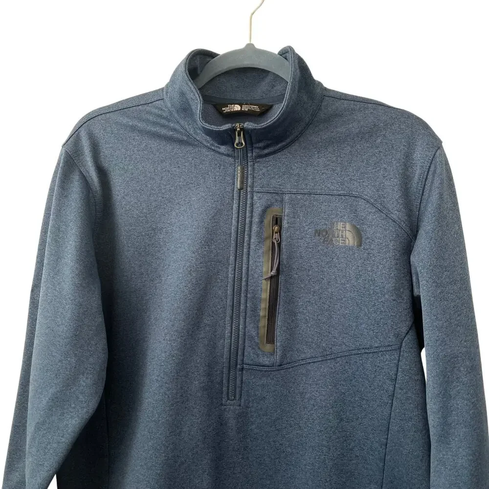 North Face Mens Canyonlands ½-Zip Heathered Blue Sweatshirt Size M